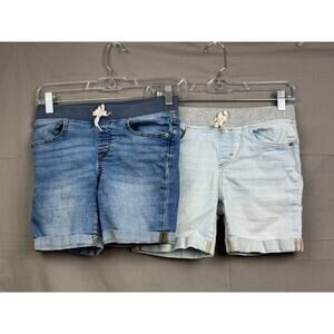 Girls Denim Shorts, Size L (10/12) 2 pair